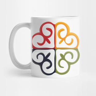 Adinkra Nyame Dua made in pan-african flag colors Mug